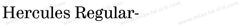 Hercules Regular字体转换